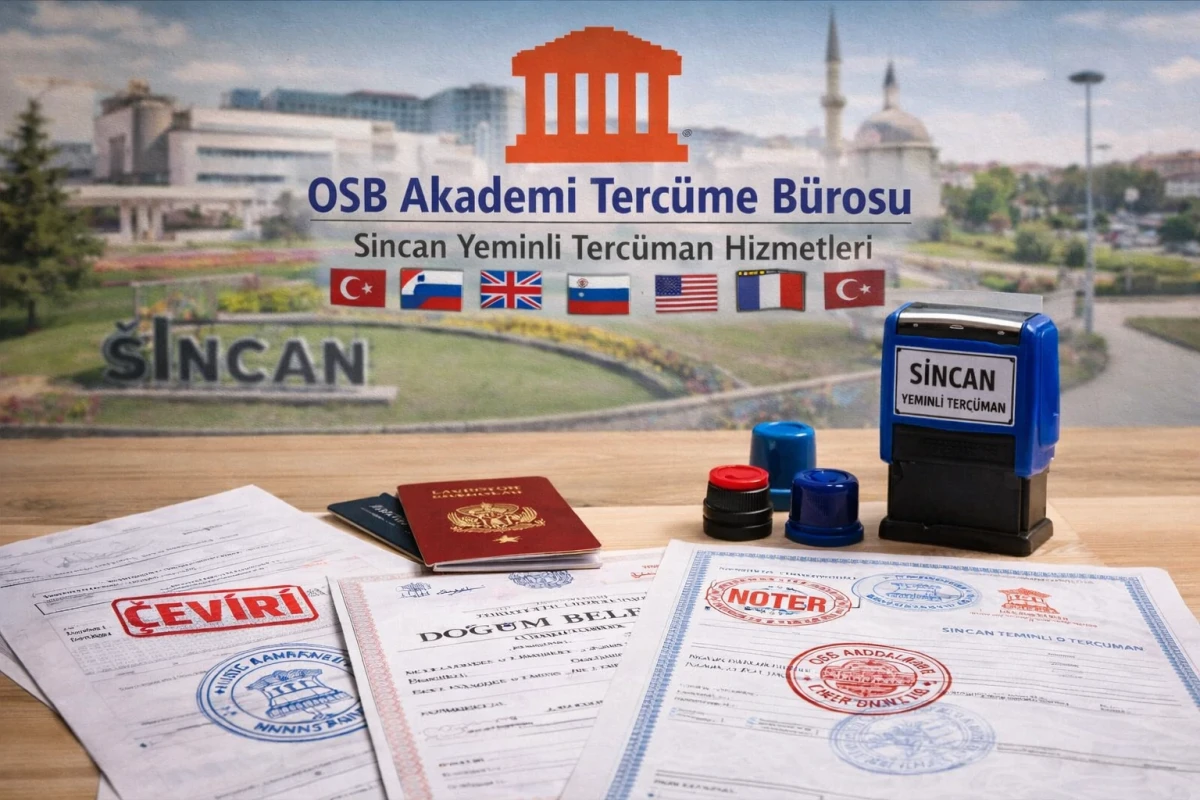 OSB Akademi sincan tercüme bürosu olarak tüm dillerde noter onaylı yeminli tercüme hizmeti veriyor.