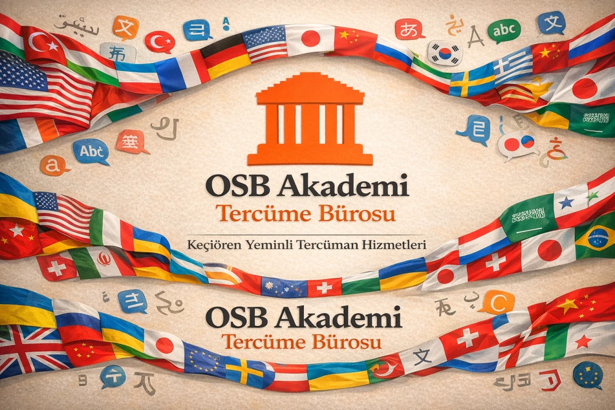 İngilizce, Arapça, Almanca ve Rusça dillerinde tercüme hizmeti veren OSB Akademi.