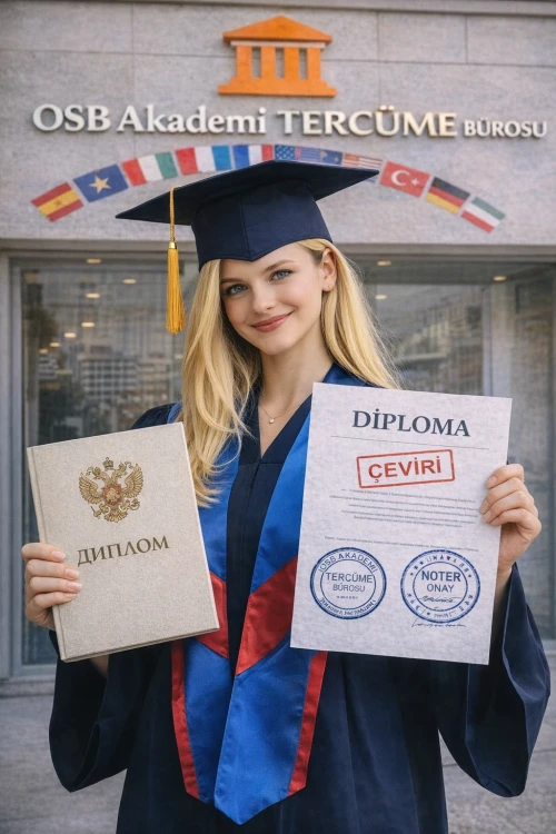 Diploma denklik, transkript ve resmi evrak tercüme örnekleri.