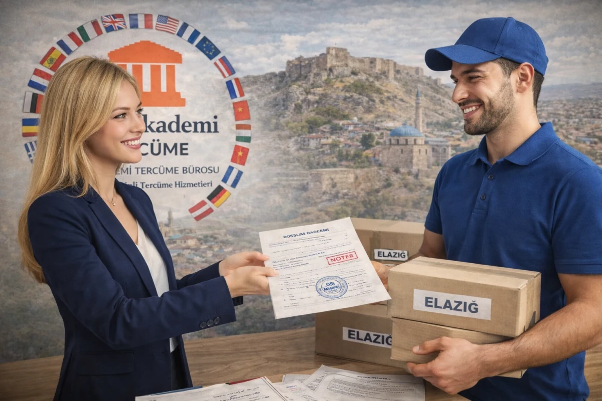 Elazığ ilçeleri kargo ile tercüme teslimatı - online yeminli tercüme