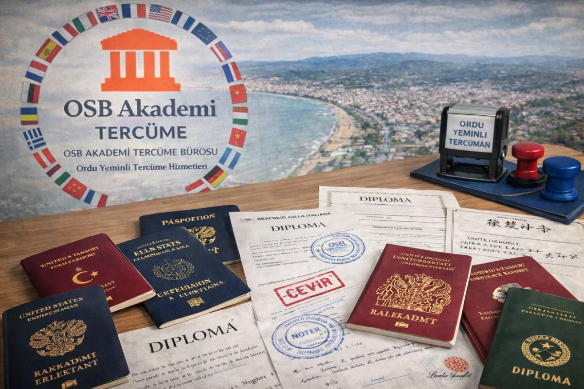 oter onaylı tercüme işlemleri için hazırlanan resmi pasaport ve diploma çevirileri.