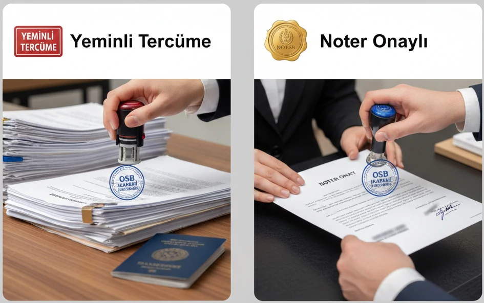 yeminli transkript tercümesi ile noter onaylı transkript çevirisi farkı