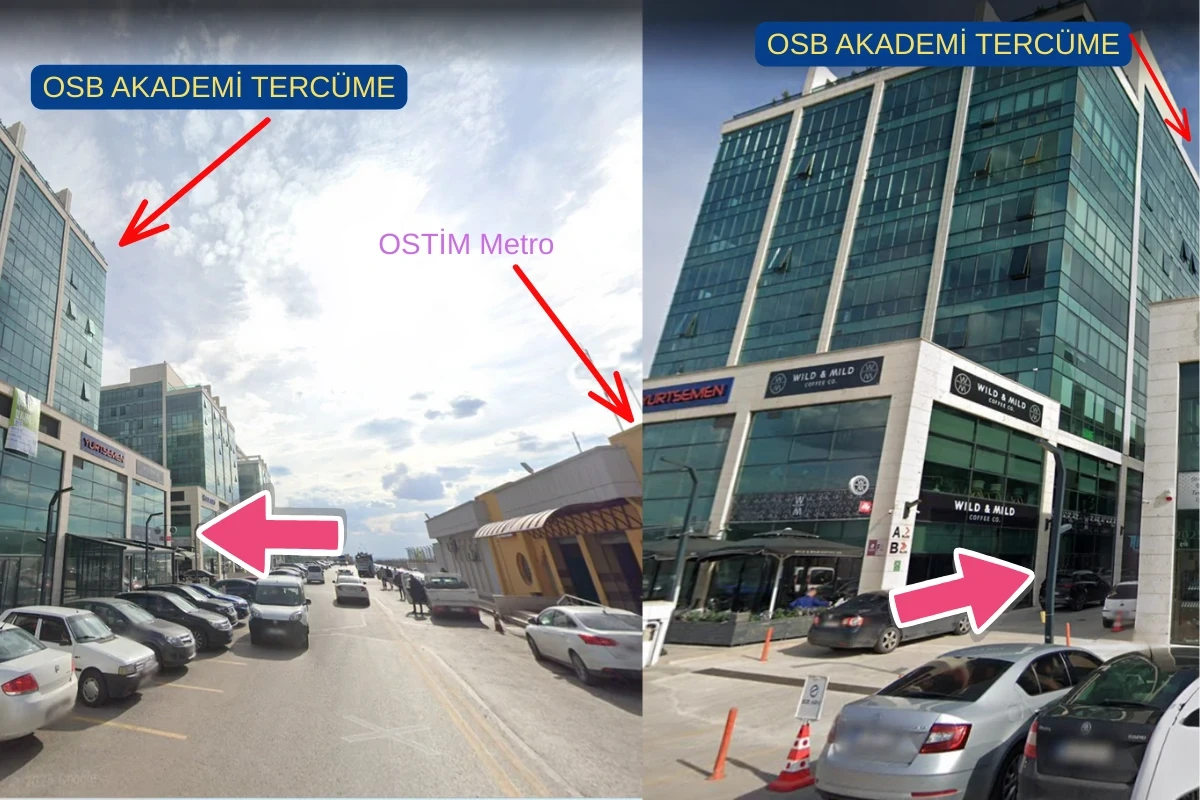 Ankara OSTİM sanayi bölgesinde bulunan OSB Akademi tercüme merkezi binası.