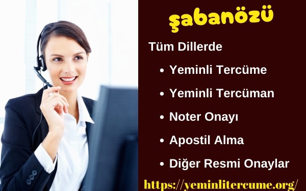 Yeminli Tercüman Şabanözü