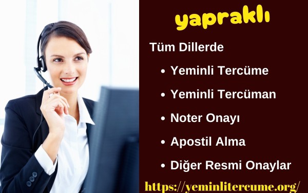 Yeminli Tercüman Yapraklı