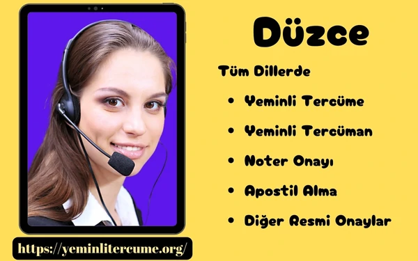 düzce yeminli tercüman