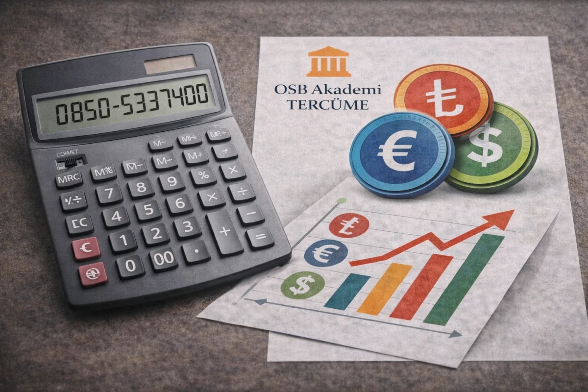 2026 yılı yeminli tercüme fiyatları ve maliyet hesaplama.